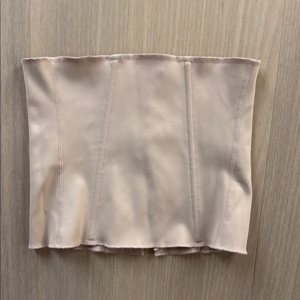 Beige Strapless Corset Top- skims waist trainer